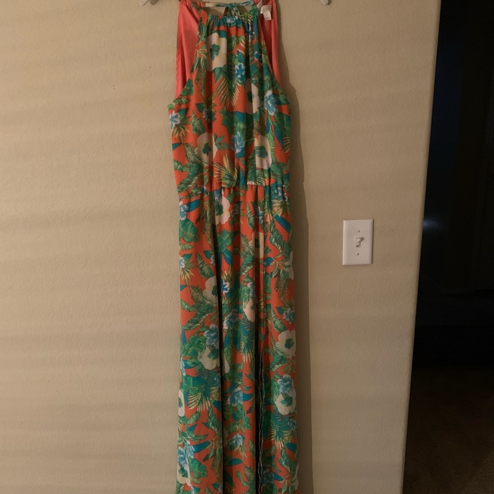 Sundress/ tropical by Decree XS, front leg splits worn once. - Picture 5 of 14